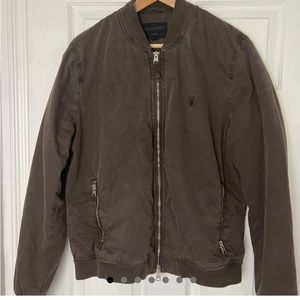 Allsaints Brown bomber jacket .